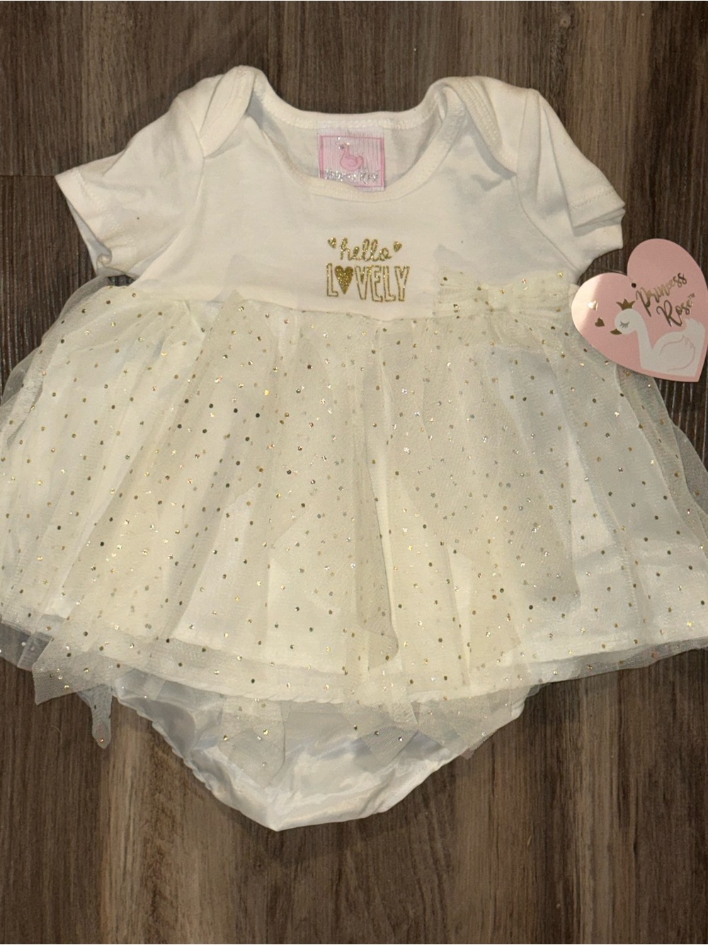 Princess Rose Hello Lovely White Tulle Tutu Bubble Dress NWT 6-9 Months - Picture 6 of 8